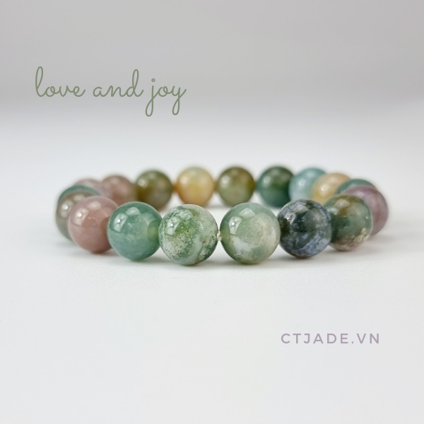 Trang Sức Phong Thủy Hộ Mệnh Bình An 1911087 | Vòng Tay Đá Chalcedony Saigonistar, đá thiên nhiên đá năng lượng