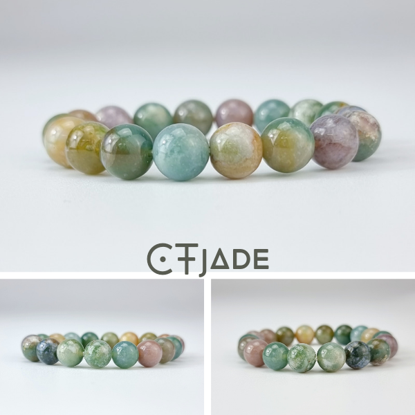 Trang Sức Phong Thủy Hộ Mệnh Bình An 1911087 | Vòng Tay Đá Chalcedony Saigonistar, đá thiên nhiên đá năng lượng