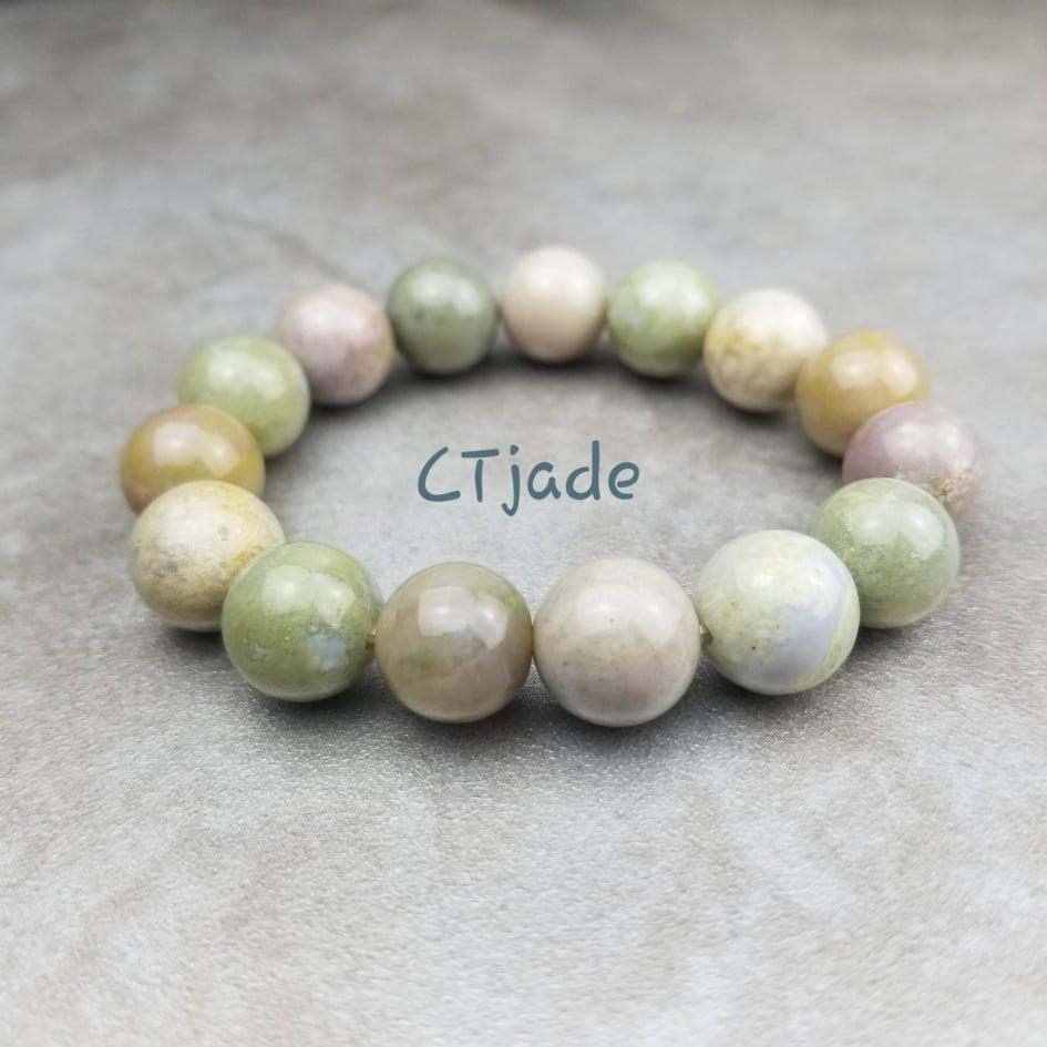 Trang Sức Phong Thủy Hộ Mệnh Bình An 1911033 | Vòng Tay Đá Chalcedony  Thiên Nhiên | Saigonistar