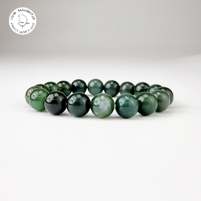 1911060 Trang sức đá phong thủy hộ mệnh bình an, vòng tay đá Chalcedony thiên nhiên Saigonistar