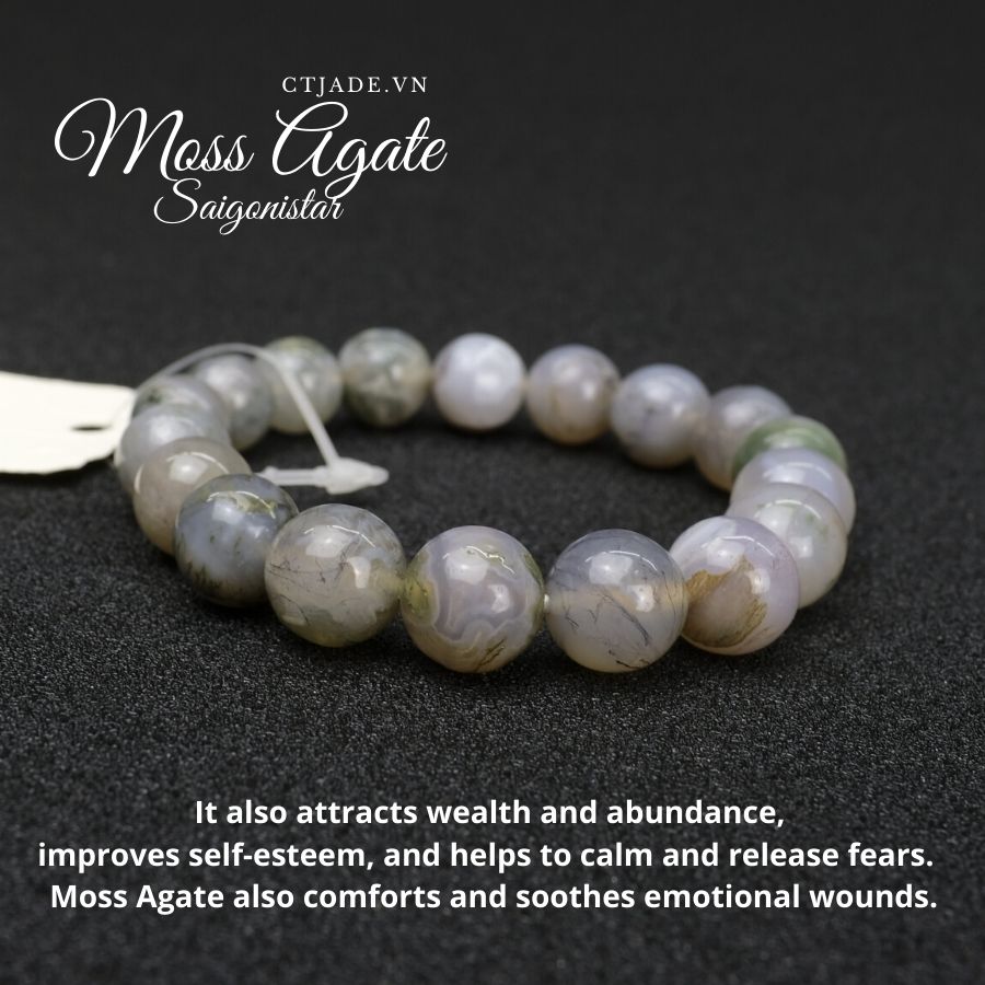 1912179 Trang Sức Phong Thủy | Vòng Tay Đá Chalcedony *| Saigonistar