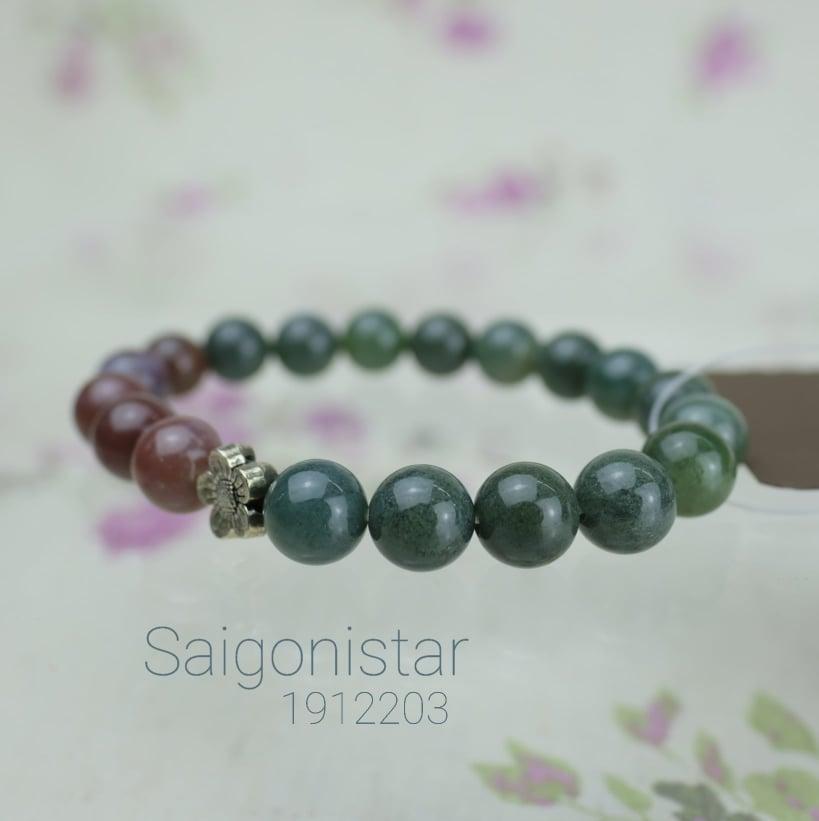 1912203 Trang Sức Đá Thiên Nhiên | Vòng Tay Đá Chalcedony | Saigonistar
