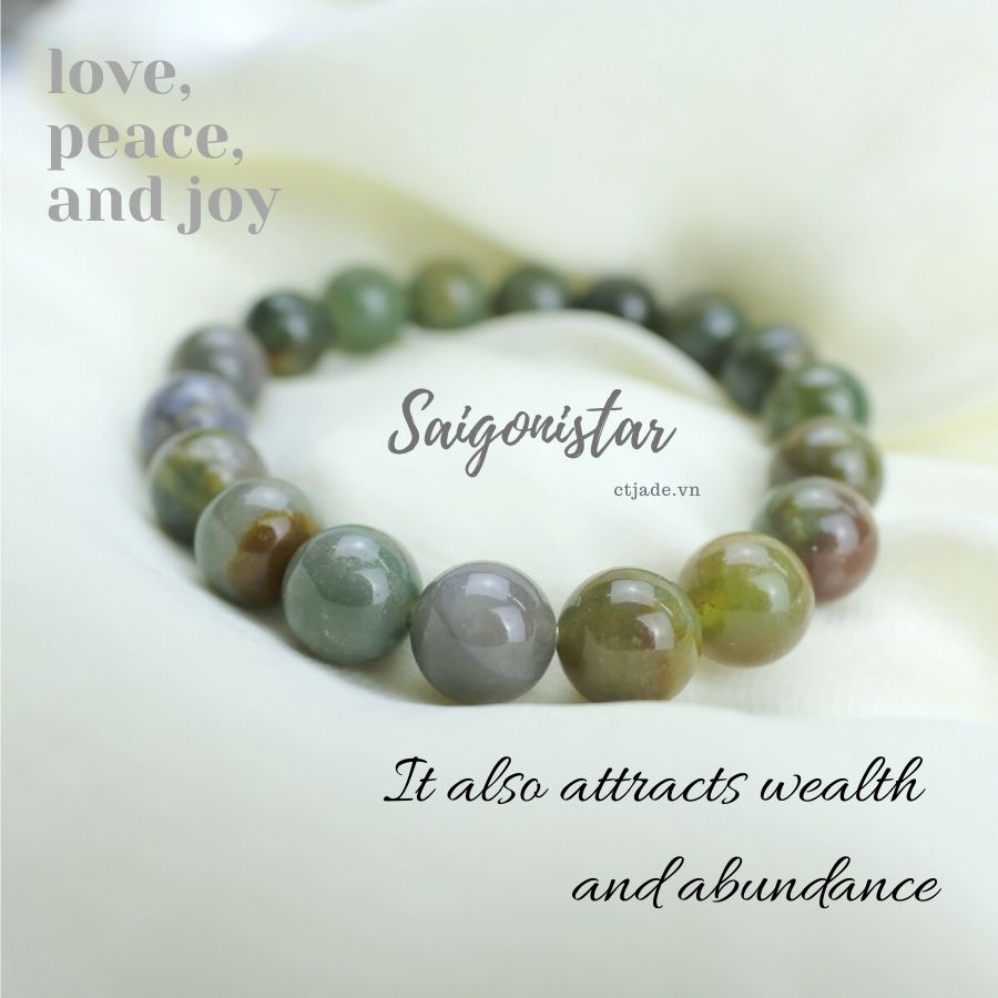 Trang Sức Phong Thủy Hộ Mệnh Bình An 2003063 | Vòng Tay Đá Chalcedony Thiên Nhiên | Saigonistar