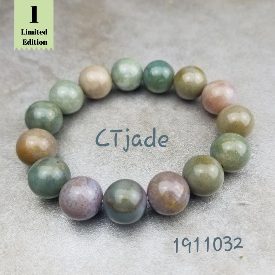 Trang Sức Phong Thủy Hộ Mệnh Bình An 1911032 |  Vòng Tay Đá Chalcedony Thiên Nhiên | Saigonistar