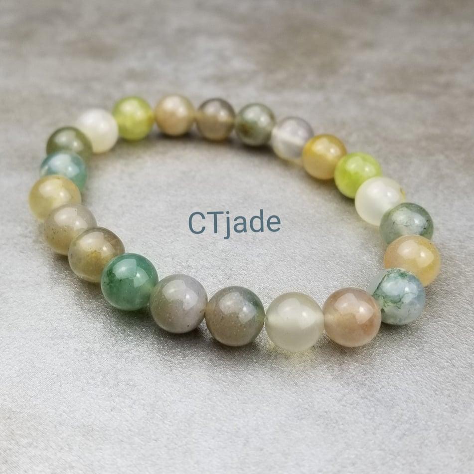 Vòng Tay 1910304 Đá Chalcedony Saigonistar, thêm ưu đãi cho cộng đồng thiền minh tâm, Golden taitai healing