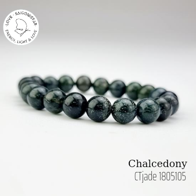 1805105 Chuỗi hạt cầu nguyện giá xưởng thợ, hộ mệnh bình an đá Chalcedony 8ly, Saigonistar