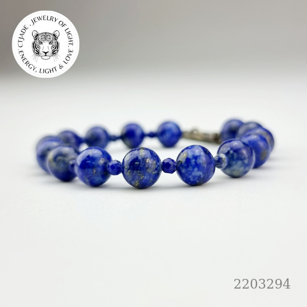 2203294 Chuỗi tay hộ mệnh bình an đá Chalcedony 8ly