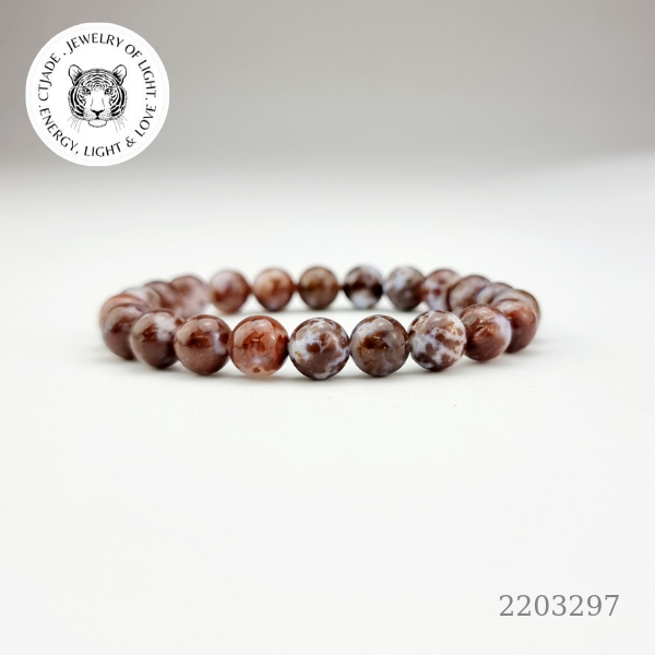 2203297 Chuỗi tay hộ mệnh bình an đá Jasper Thiên Nhiên 