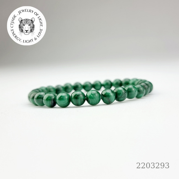 2203293 Chuỗi tay hộ mệnh đá Khổng Tước Malachite 