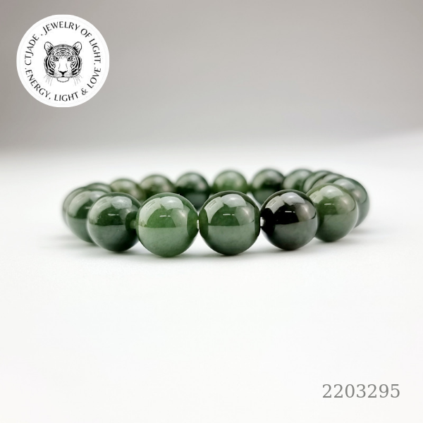 2203295 Chuỗi tay hộ mệnh bình an đá Cẩm Thạch Miến Điện 