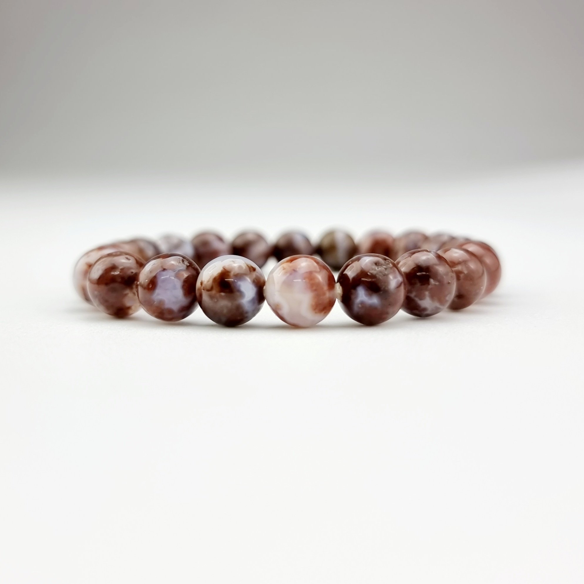 2203297 Chuỗi tay hộ mệnh bình an đá Jasper Thiên Nhiên 