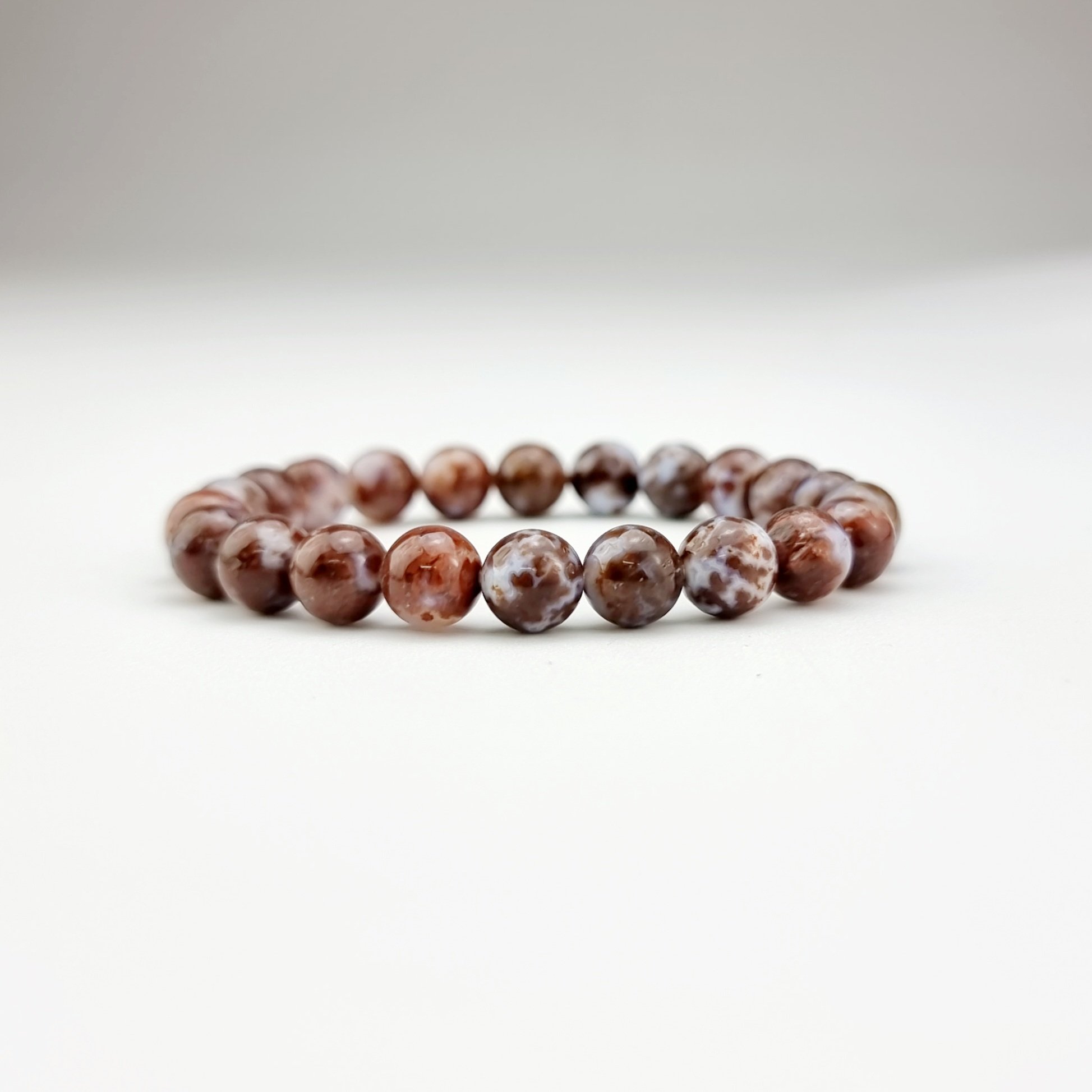 2203297 Chuỗi tay hộ mệnh bình an đá Jasper Thiên Nhiên 