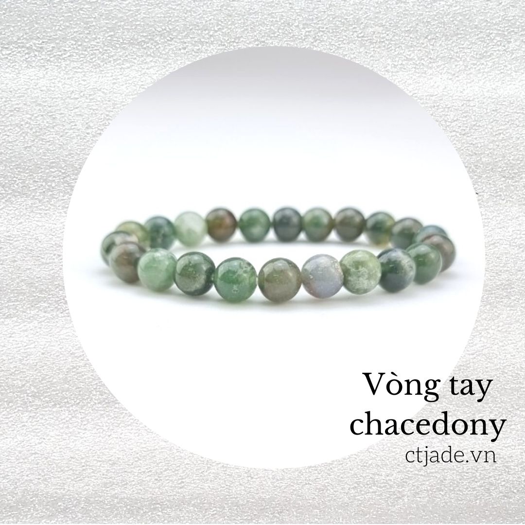 2204182 SALE Vòng tay hộ mệnh vòng tay đá Thạch tủy Chalcedony thiên nhiên Saigonistar