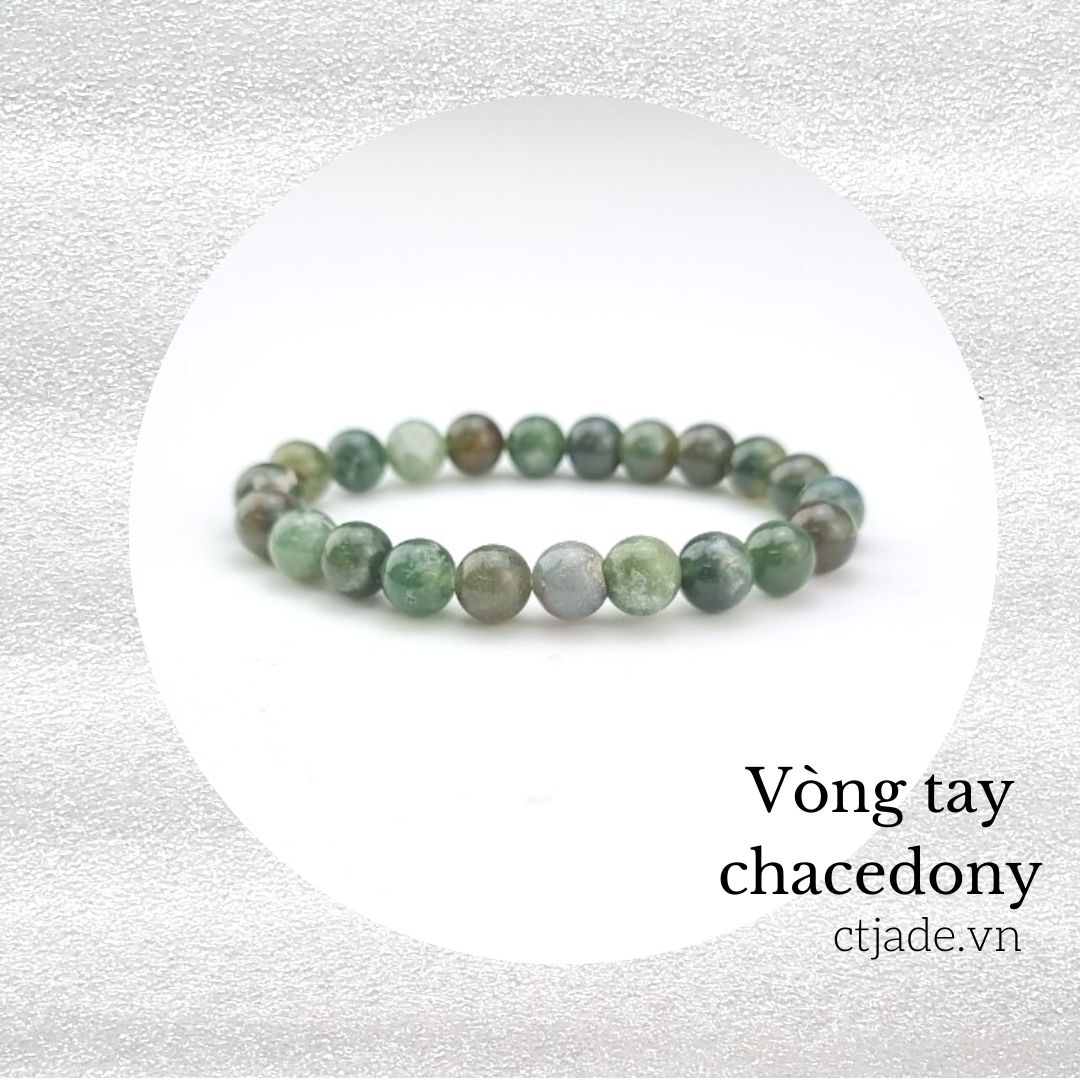 2204182 SALE Vòng tay hộ mệnh vòng tay đá Thạch tủy Chalcedony thiên nhiên Saigonistar