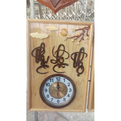 Tranh Đồng Hồ Gỗ Phúc Lộc Thọ