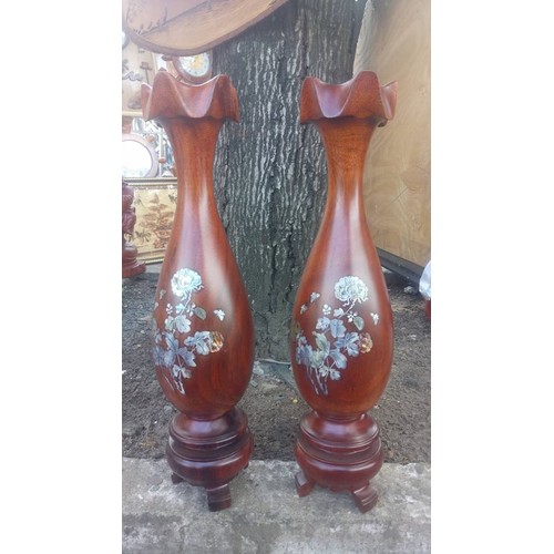 Cặp Lộc Bình Gỗ Hương