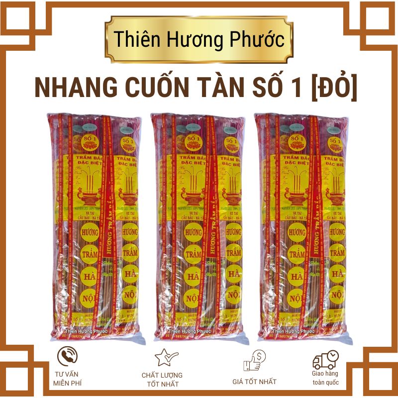 Nhang cuốn tàn Số 1 nhãn đỏ