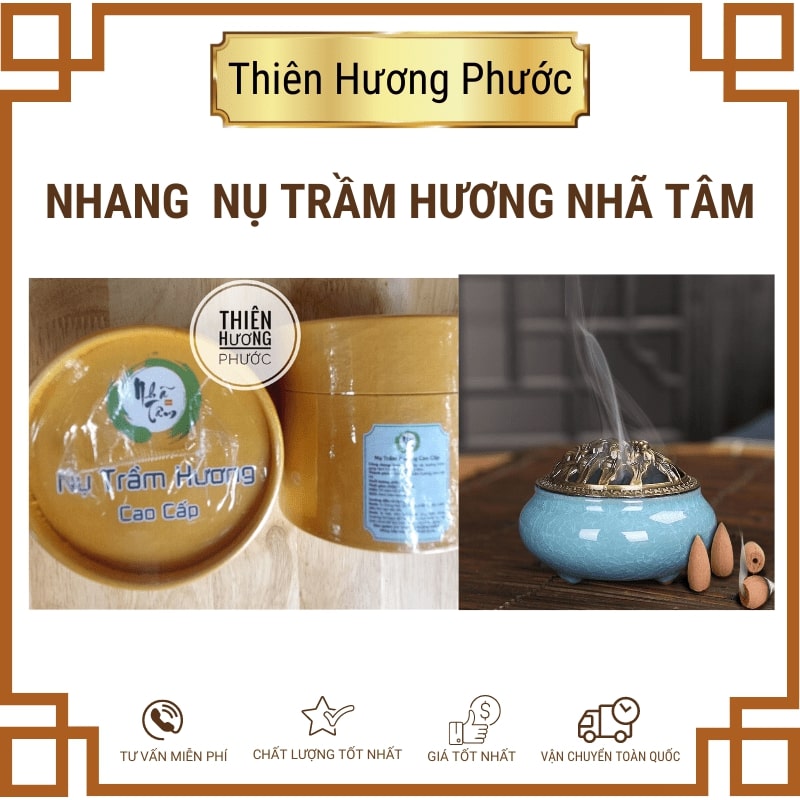 Nhang viên trầm hương Nhã Tâm (hộp tròn)