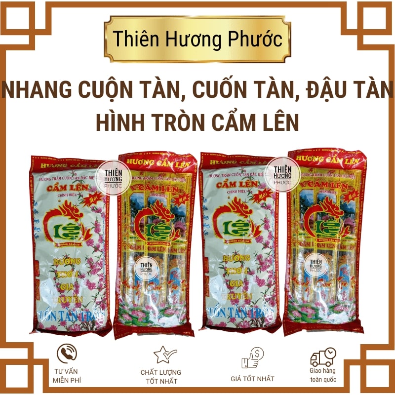 Nhang cuốn tàn tròn Cẩm Lên 40cm(thẻ )