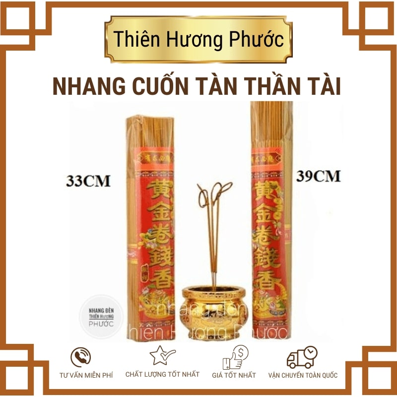 Nhang cuốn tài Thần Tài 30cm