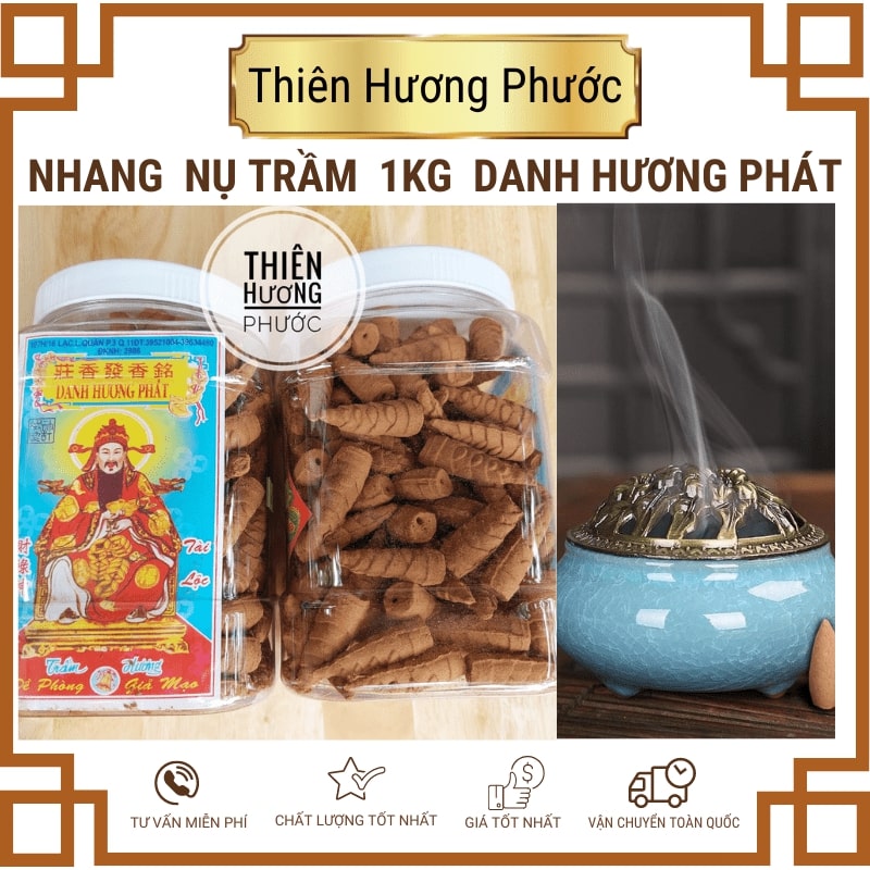 Nhang viên trầm hương 1kg Danh Hương Phát