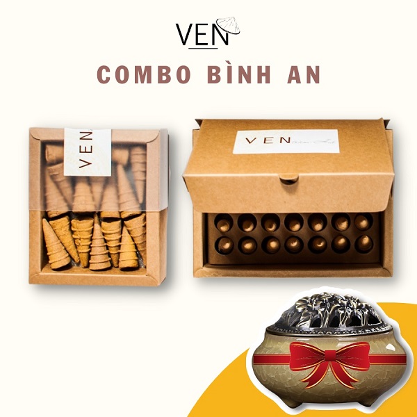 Bộ 2 hộp trầm xông Bình An - Bộ nụ trầm Huế làm quà tặng, xông nhà