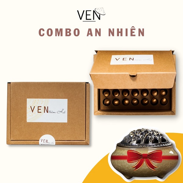 Bộ trầm xông An Nhiên - Combo 2 hộp trầm Huế loại Cao Cấp xông nhà phong thuỷ