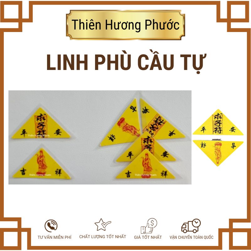 Linh phù bình an, thái tuế, Quý nhân, cầu tự, khai vận, trí tuệ, phước lành, trấn trạch  [1 lá]