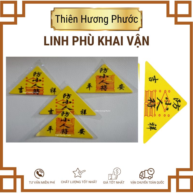 Linh phù bình an, thái tuế, Quý nhân, cầu tự, khai vận, trí tuệ, phước lành, trấn trạch  [1 lá]