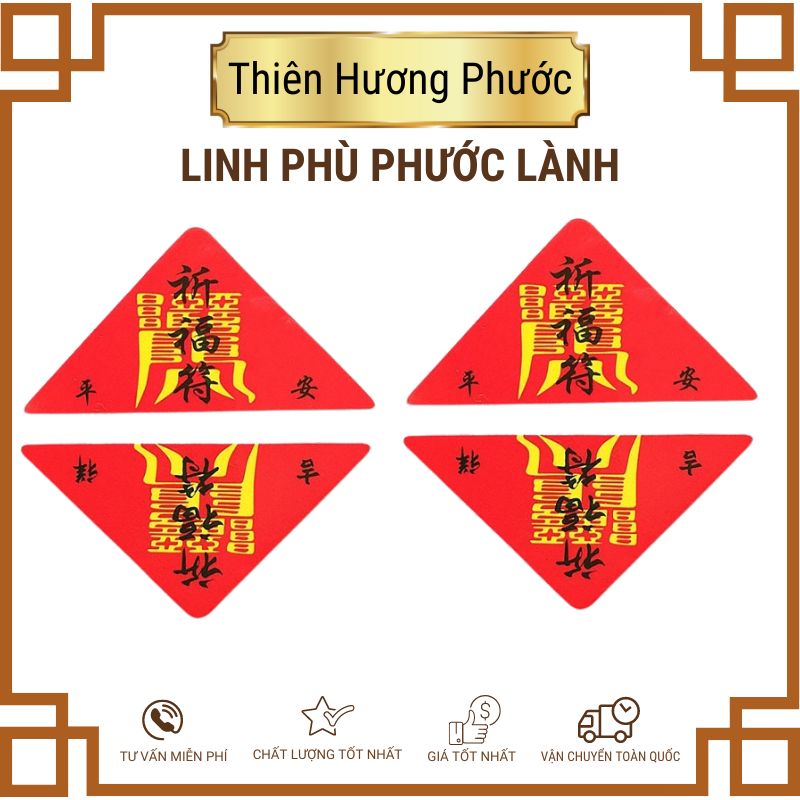 Linh phù bình an, thái tuế, Quý nhân, cầu tự, khai vận, trí tuệ, phước lành, trấn trạch  [1 lá]