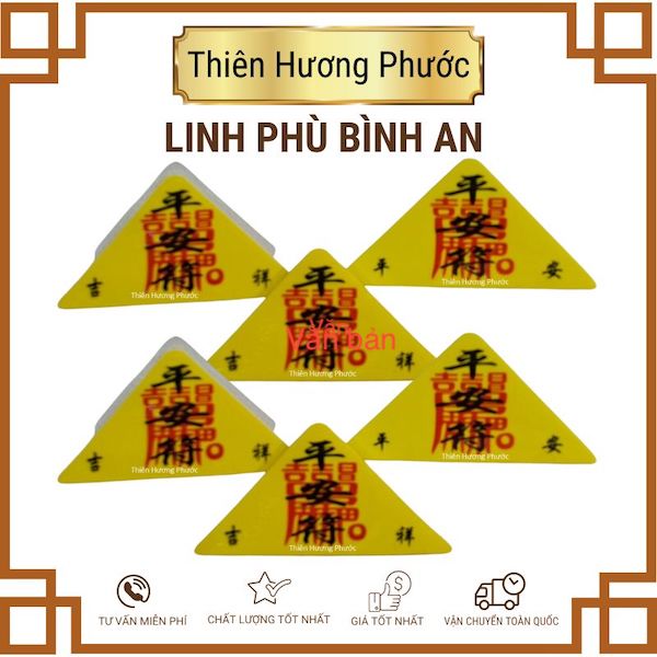 Linh phù bình an, thái tuế, Quý nhân, cầu tự, khai vận, trí tuệ, phước lành, trấn trạch  [1 lá]