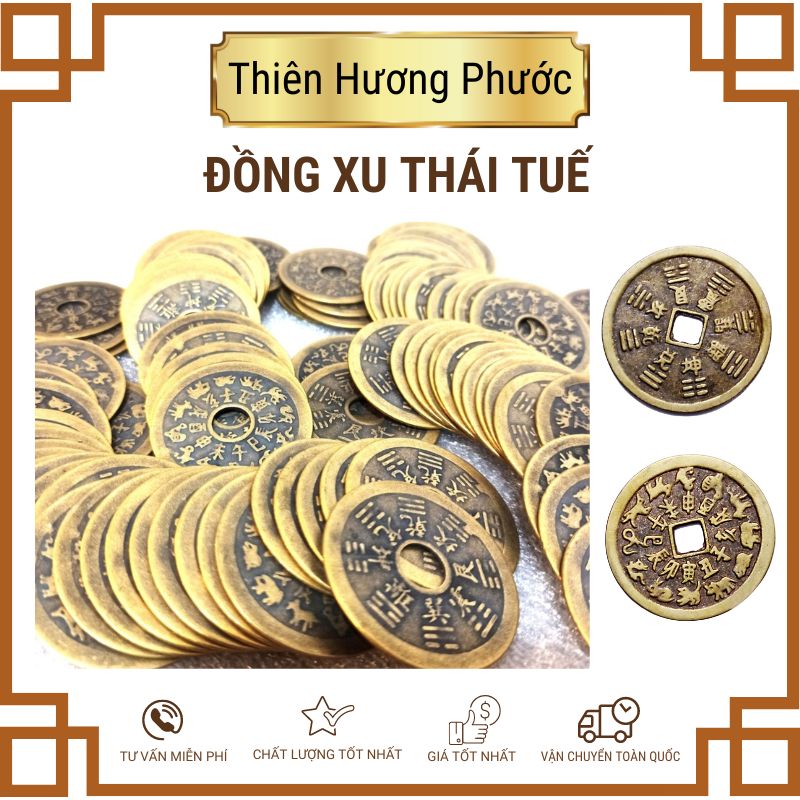 Đồng xu Thái tuế 6cm