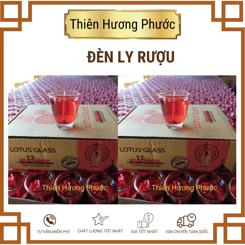 Đèn cầy ly sen cao