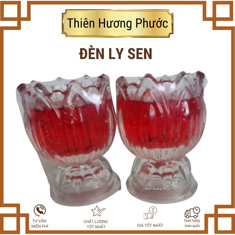 Đèn cầy ly sen cao