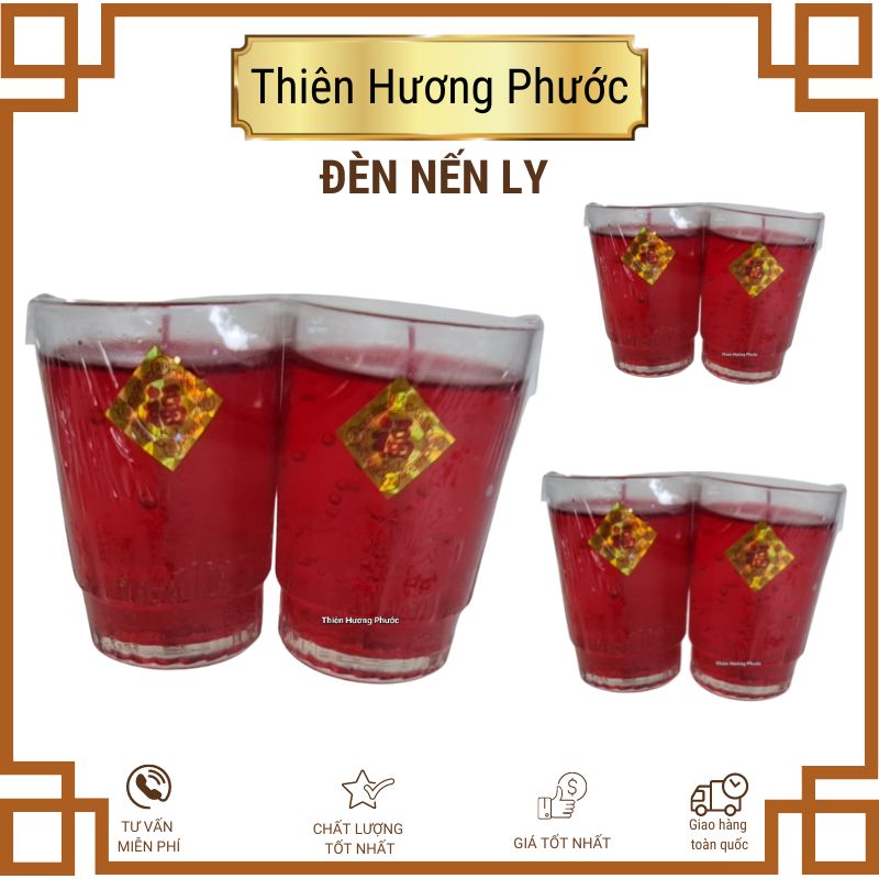 Đèn ly rượu ngũ sắc bộ 5 ly