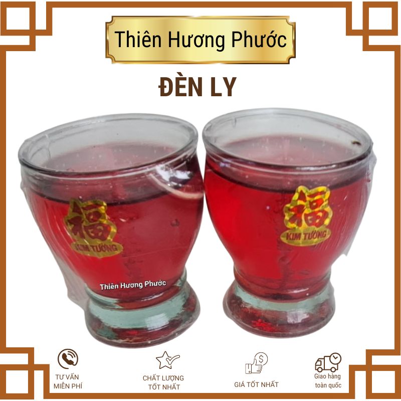 Đèn ly rượu ngũ sắc bộ 5 ly