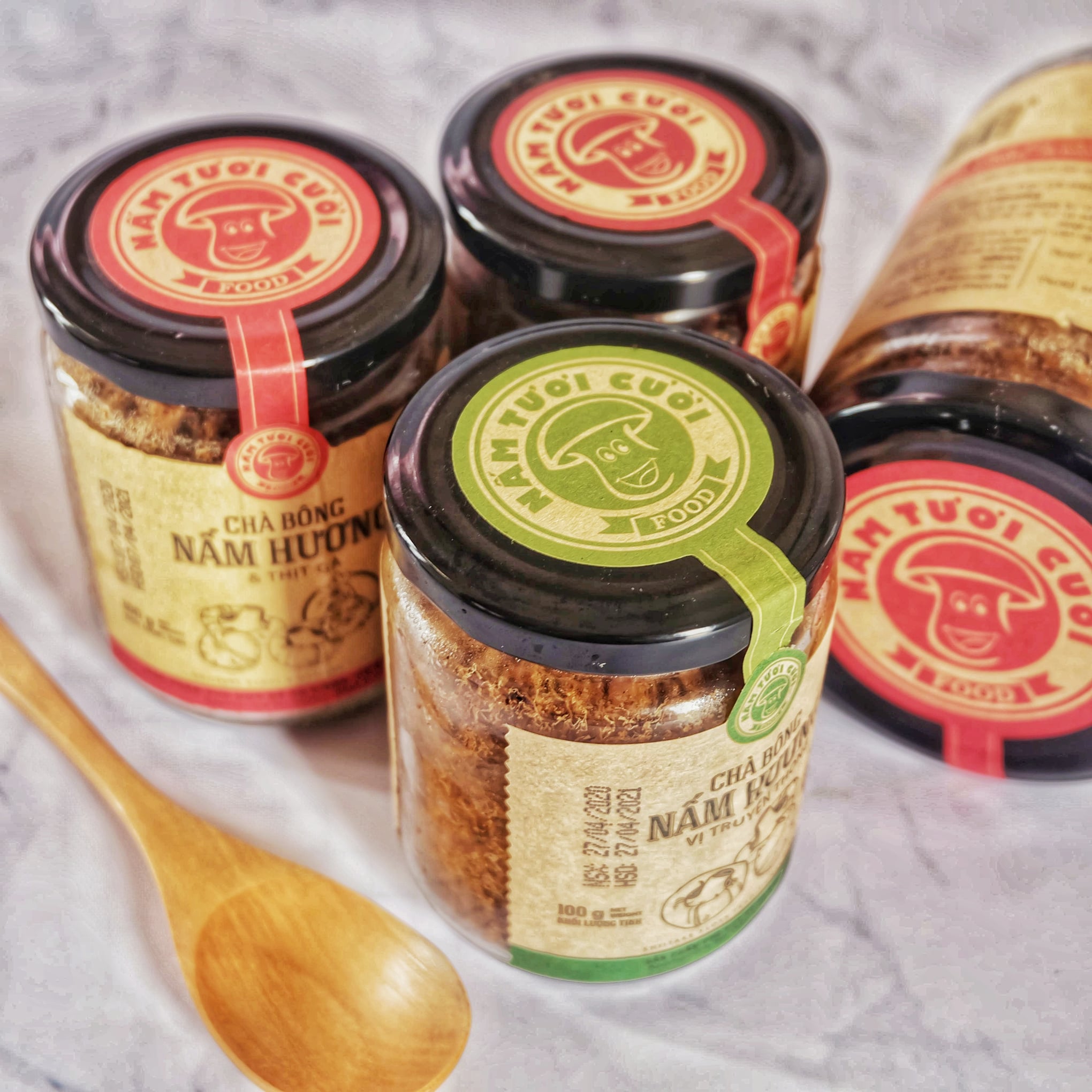 Chà bông nấm hương vị cay ngọt hũ 200g