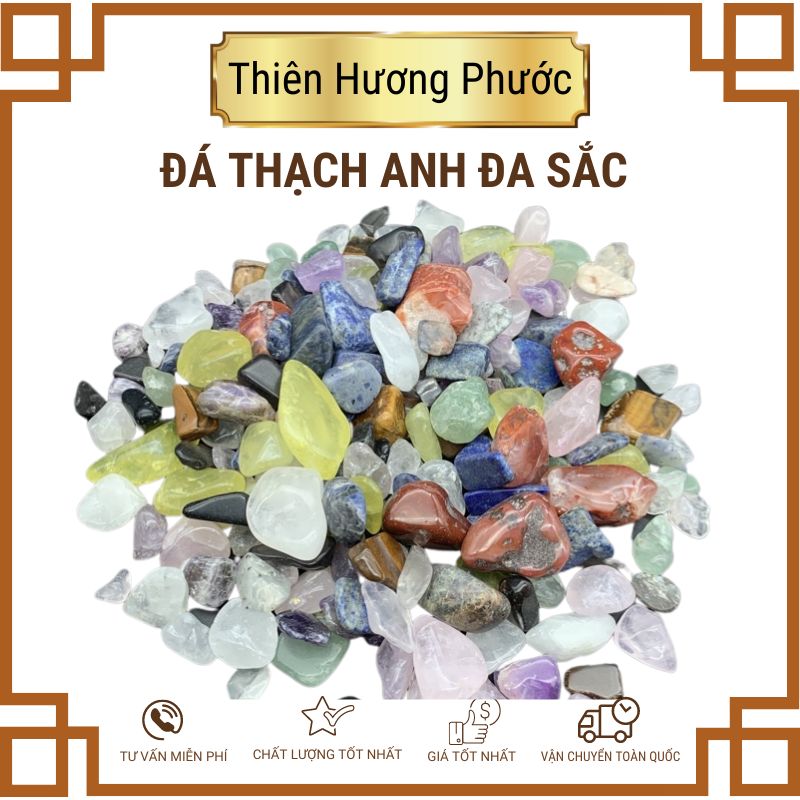 Đá thạch anh vụn đa sắc