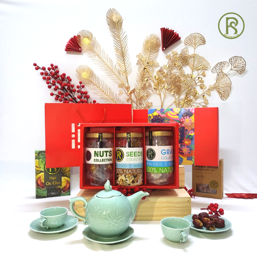 Hộp Quà Tết Hampers 3 Món (Tặng kèm bao lì xì)