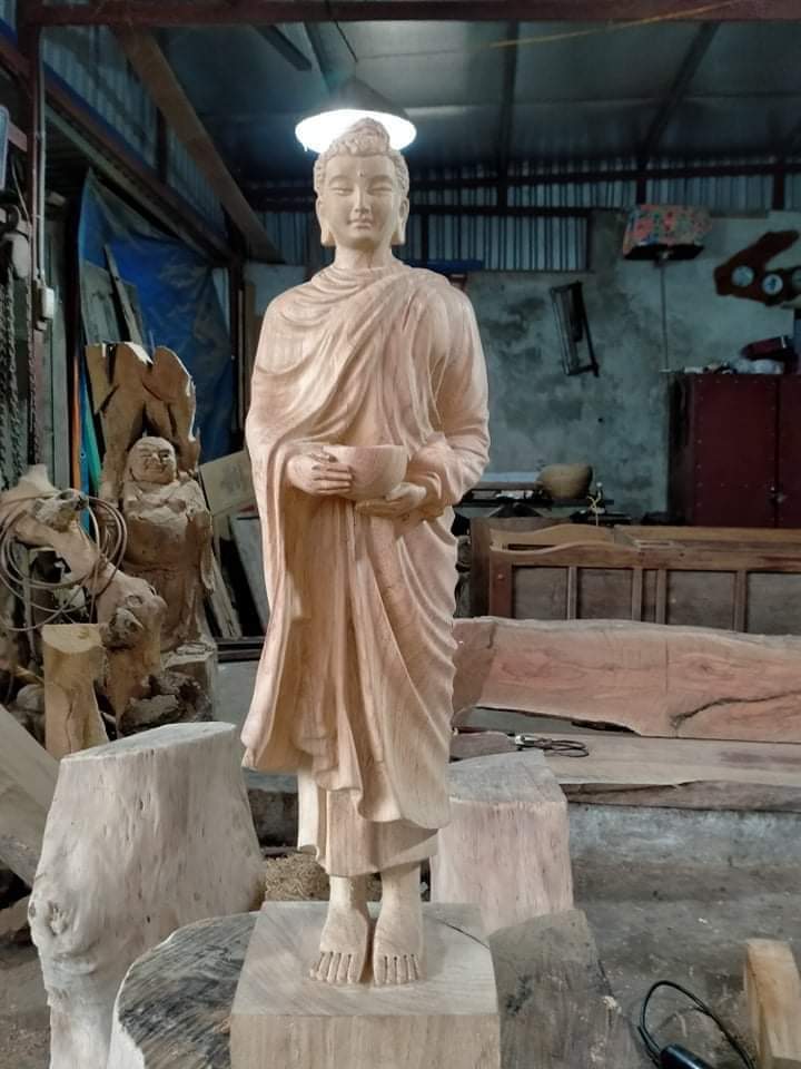 tượng phật Thích Ca Khất Thực cao 20cm