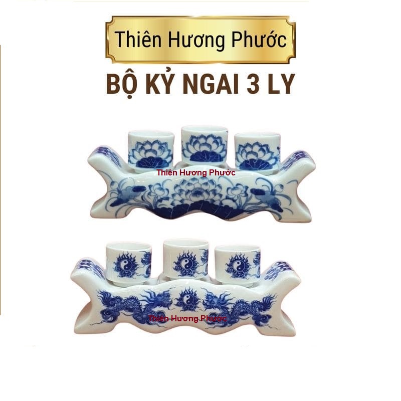 Bộ 3 ly cũng kỷ ngai cao cấp
