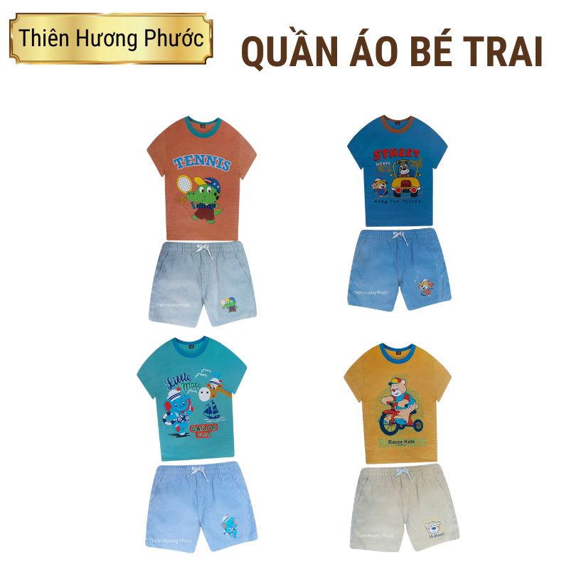 Quần áo thun sọt bé trai cúng giỗ 1bo