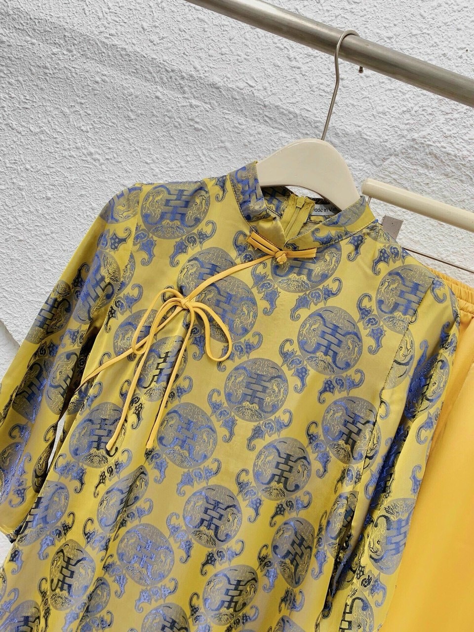 Bộ cổ tàu nơ Tằm chữ Thọ xinh sang