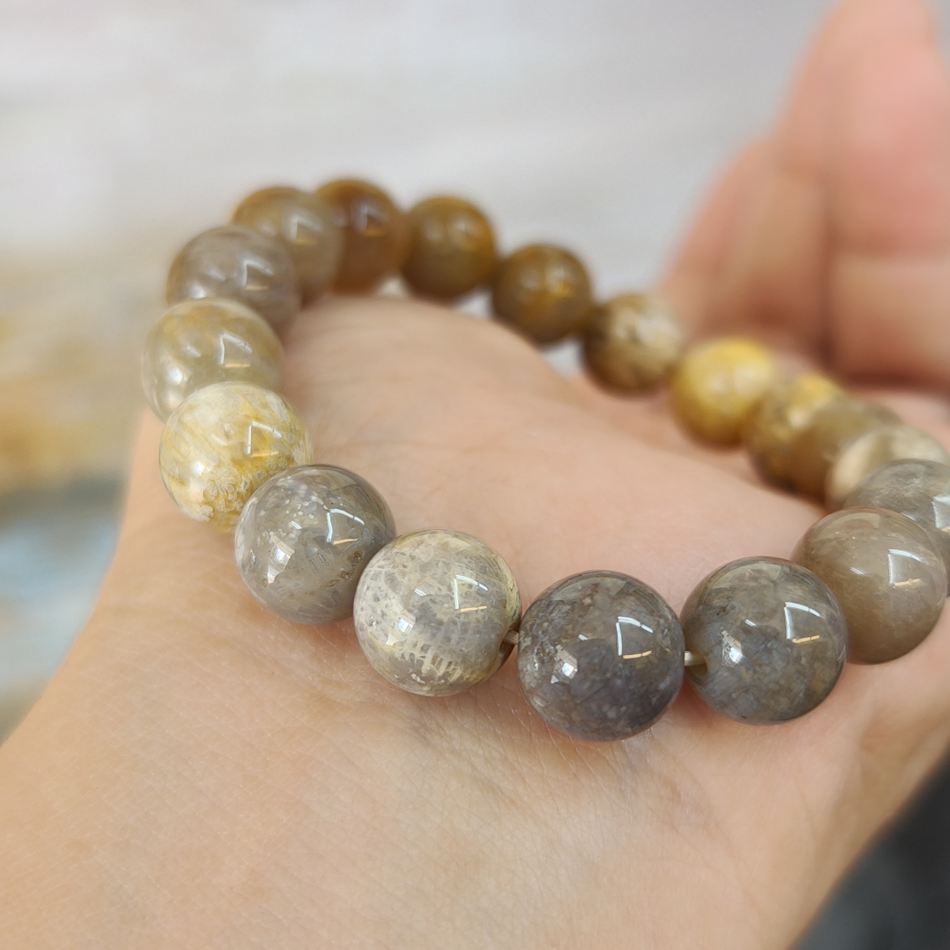 250409 Chuỗi hạt hóa thạch san hô cho người may mắn, CTjade