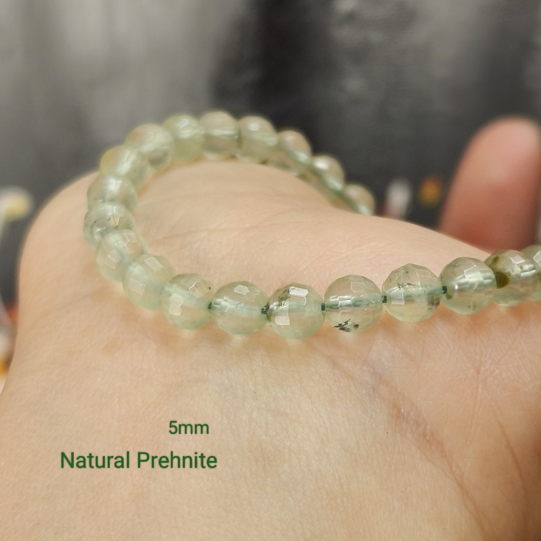 250415 Vòng tay may mắn bằng đá thiên nhiên dành cho trẻ, CTjade