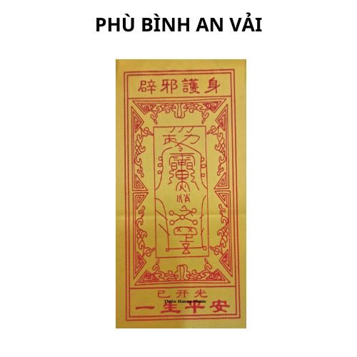 Phù bình an vải phong thủy