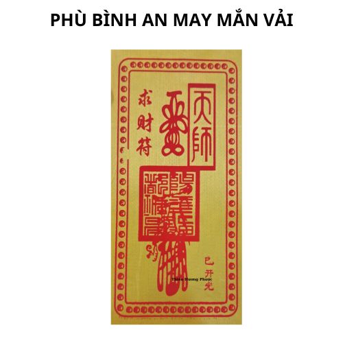 Phù bình an may mắn vải phong thủy