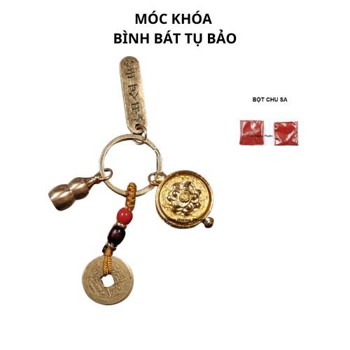 Móc khóa bát tụ bảo phong thủy